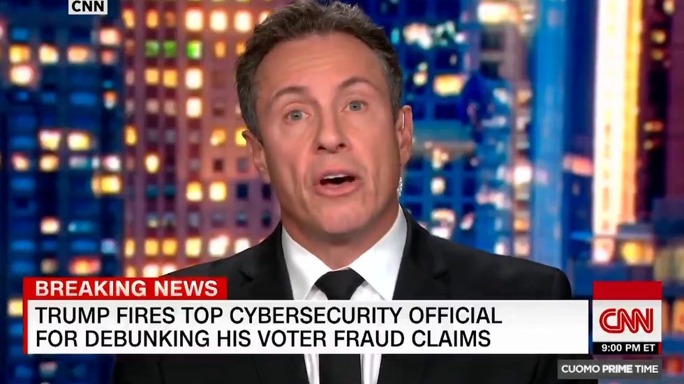 Chris Cuomo reacts to Trump's firing of the Department of Homeland Security official Chris Krebs