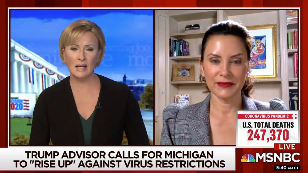 Governor Gretchen Whitmer reacts to Dr Atlas tweet that Michigan should 'rise up'