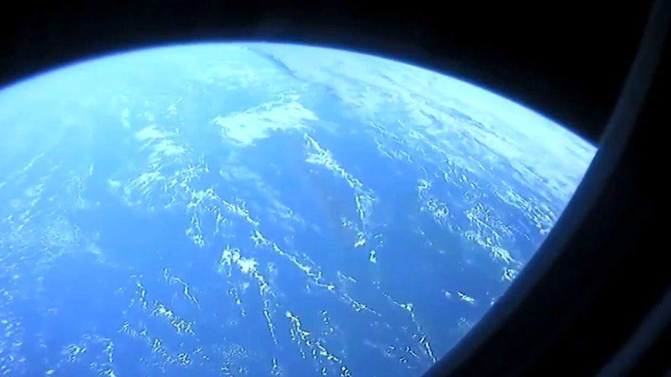 View of Earth from SpaceX's Crew Dragon