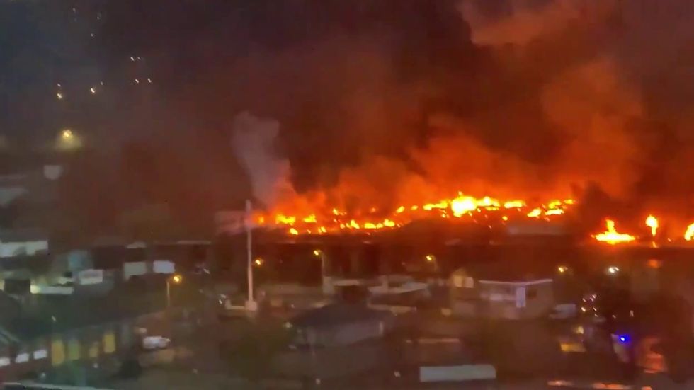 Firefighters from across West Yorkshire tackle huge blaze