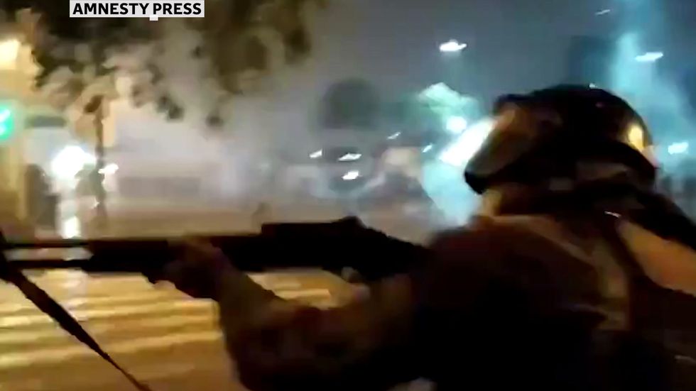 Footage of Peru's National Police committing unnecessary use of force against protesters