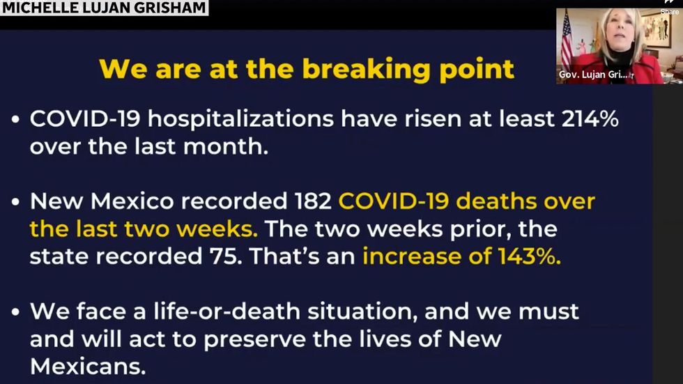 New Mexico Governor announces two-week lockdown