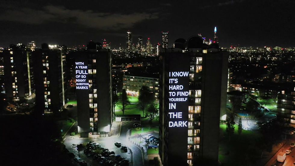 London and Bristol buildings lit up for those left 'in the dark' by pandemic