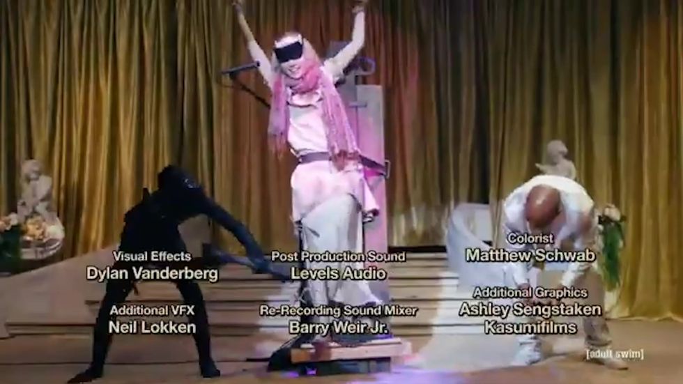 Grimes gets 'cheeseboarded' on 'The Eric Andre Show'