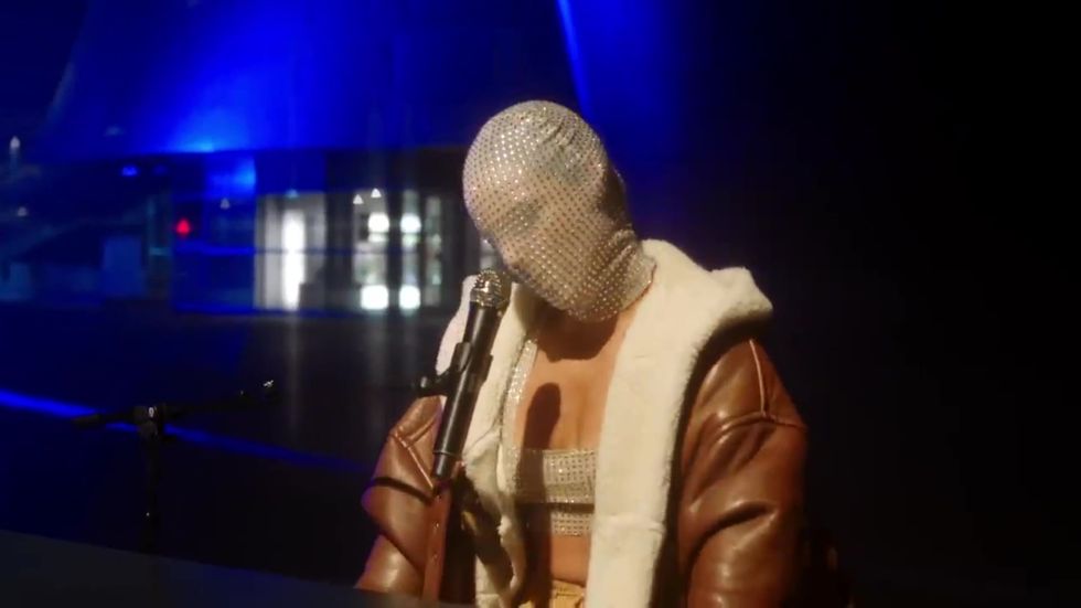 Alicia Keys wears bejewelled full face mask for MTV EMAs performance