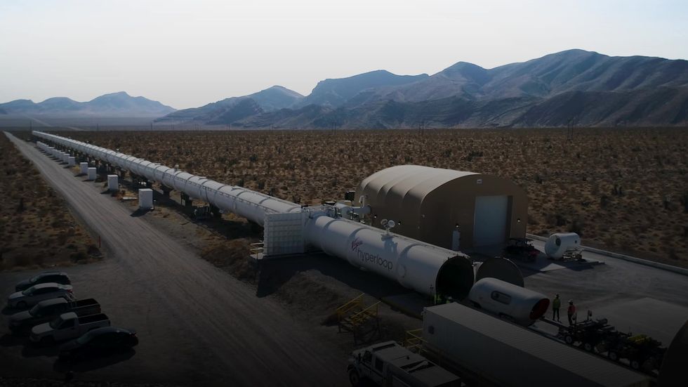 First passengers try Hyperloop in Nevada desert