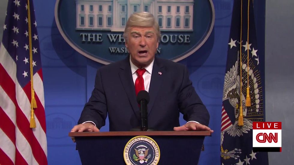 Alec Baldwin delivers Donald Trump concession speech on SNL