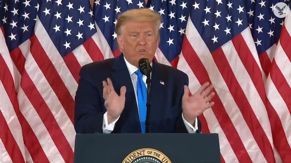 Trump falsely claims he has won election and demands Supreme Court stops more ballots being counted