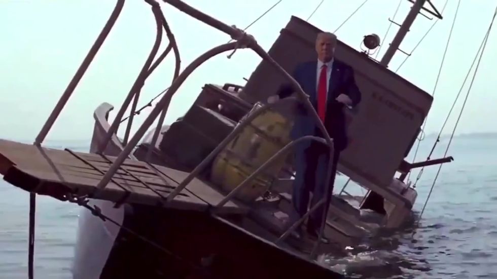 Trump shown sinking in ocean in new Lincoln Project advert