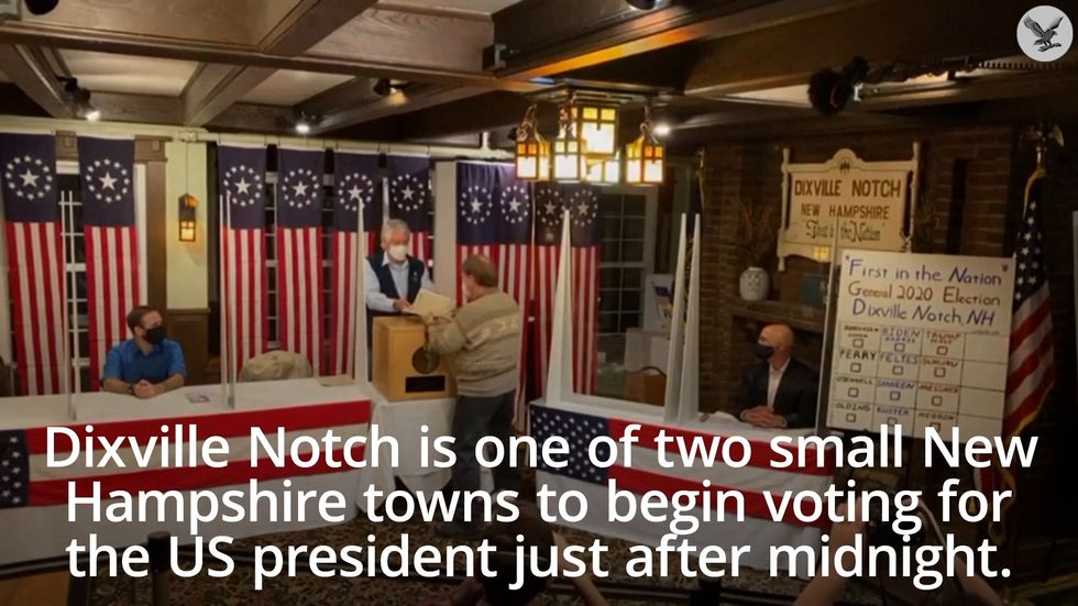 The first votes are cast on US election day