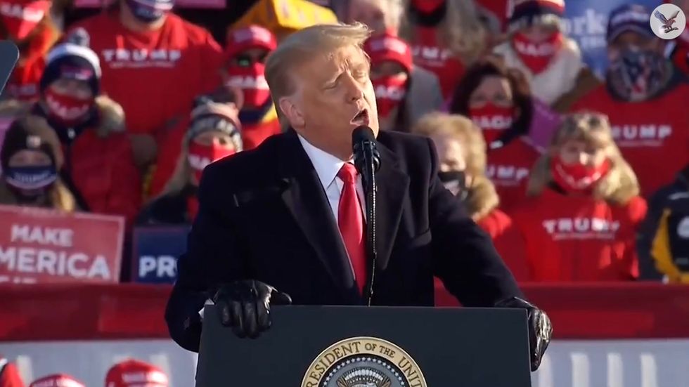 Trump tells supporters Biden would let ‘rioters’ run the federal government