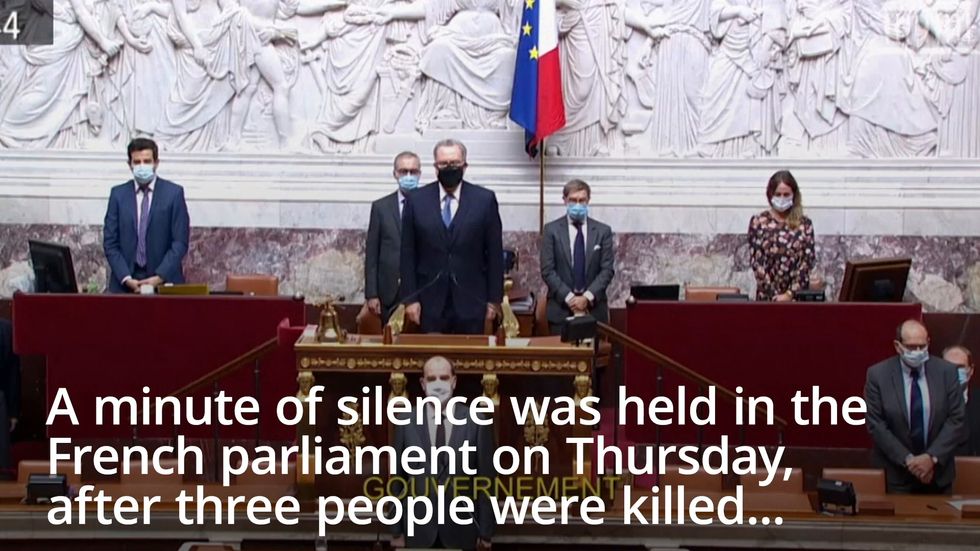 French parliament falls silent after Nice knife attack