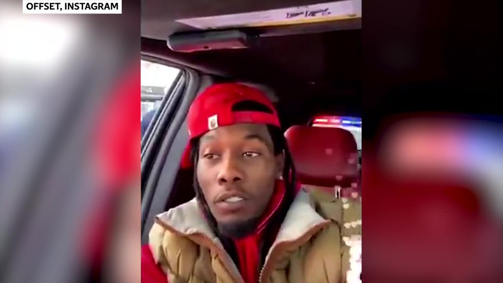 Offset detained by police at Trump rally