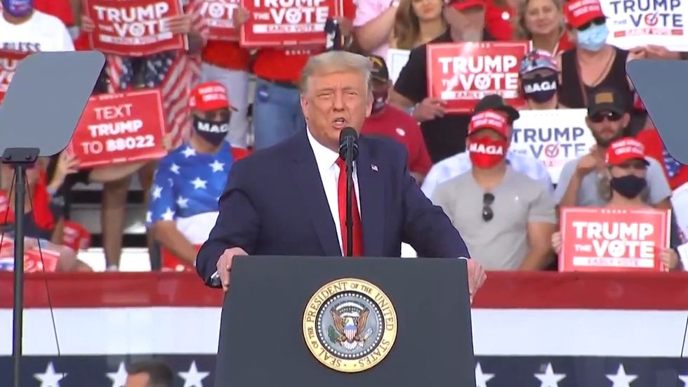Trump claims senior citizens will have 'no AC' if Biden wins election