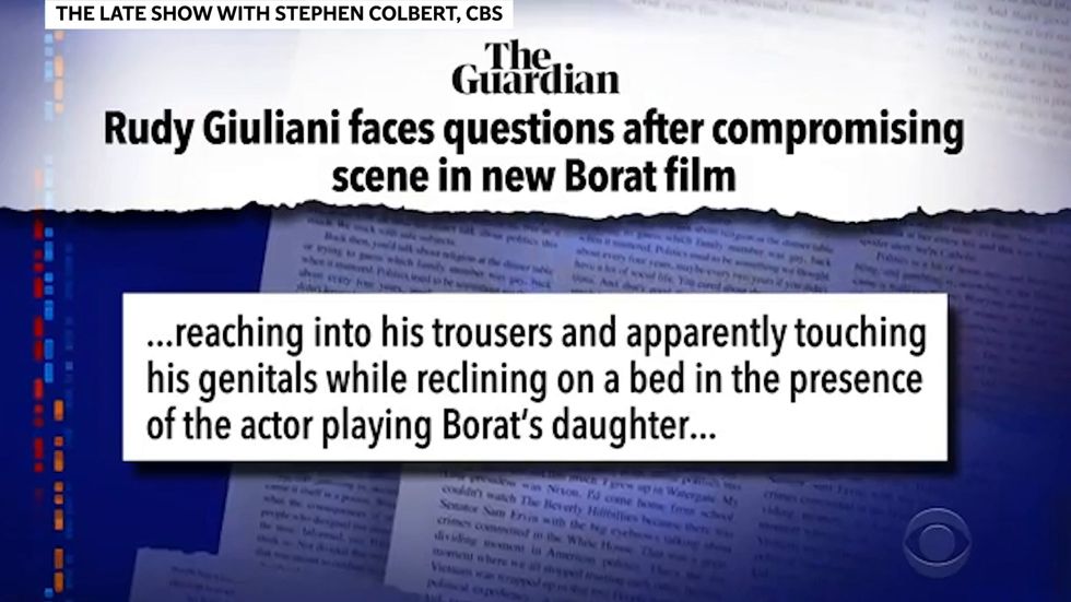 Stephen Colbert on Rudy Giuliani Borat controversy