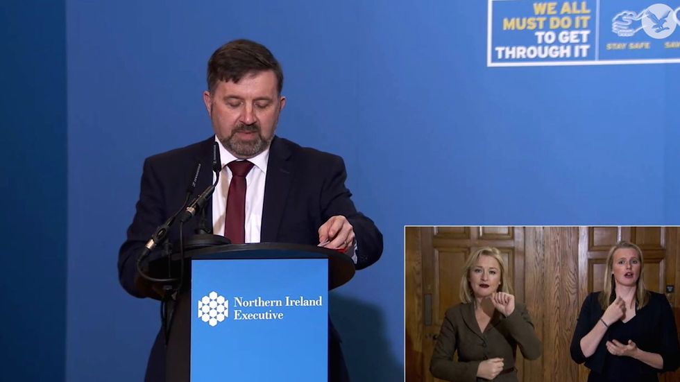 Northern Ireland Health Minister says  coronavirus increase has "slowed considerably"