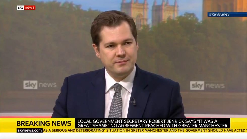 Jenrick denies Burnham found out about Tier 3 for Manchester live on TV