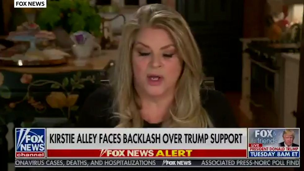 Kirstie Alley says she is voting Trump due to Biden's use of 'racial slurs'