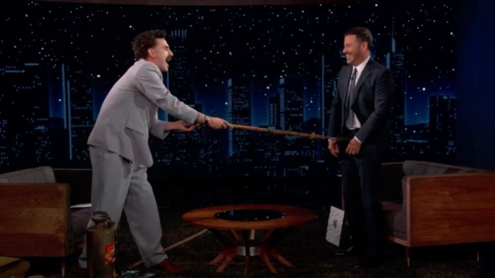 Borat appearance on Jimmy Kimmel goes off the rails