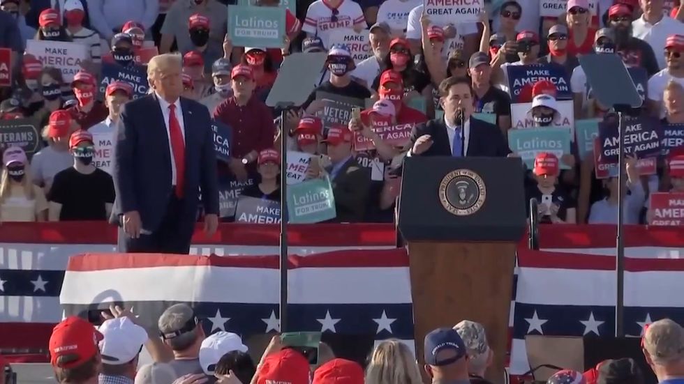 Arizona governor appears to mock Joe Biden's stutter at Trump rally
