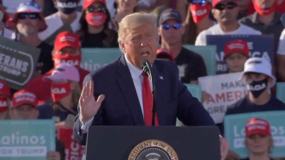 Trump says people are 'pandemic'ed out'