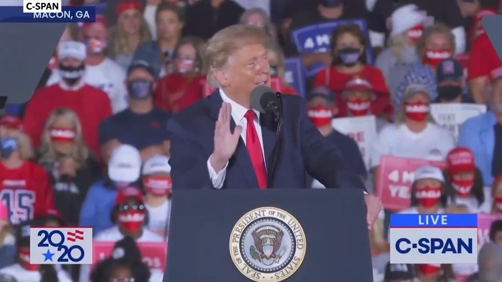 Trump says AOC has 'great line in bulls**t' on climate