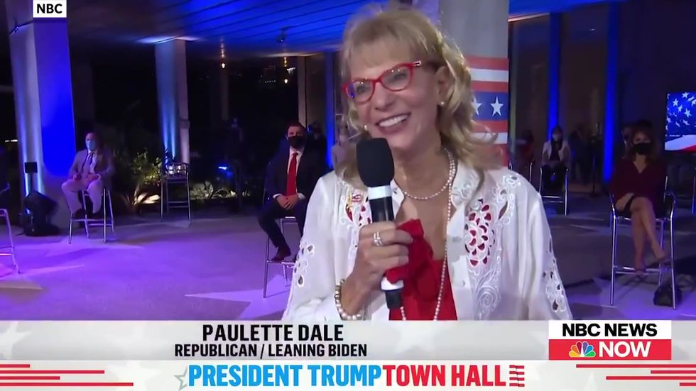 Trump surprised by flirtatious town hall questioner