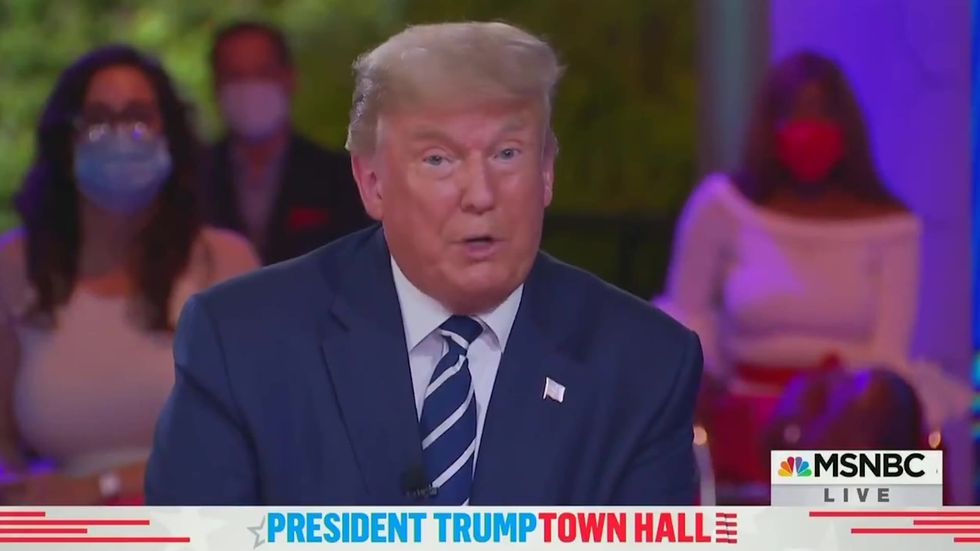 Trump insists he doesn't owe Russia money at town hall