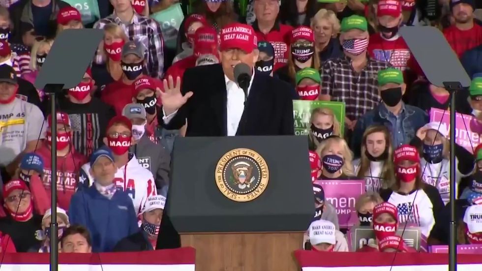 Trump does bizarre impersonation of Joe Biden at rally