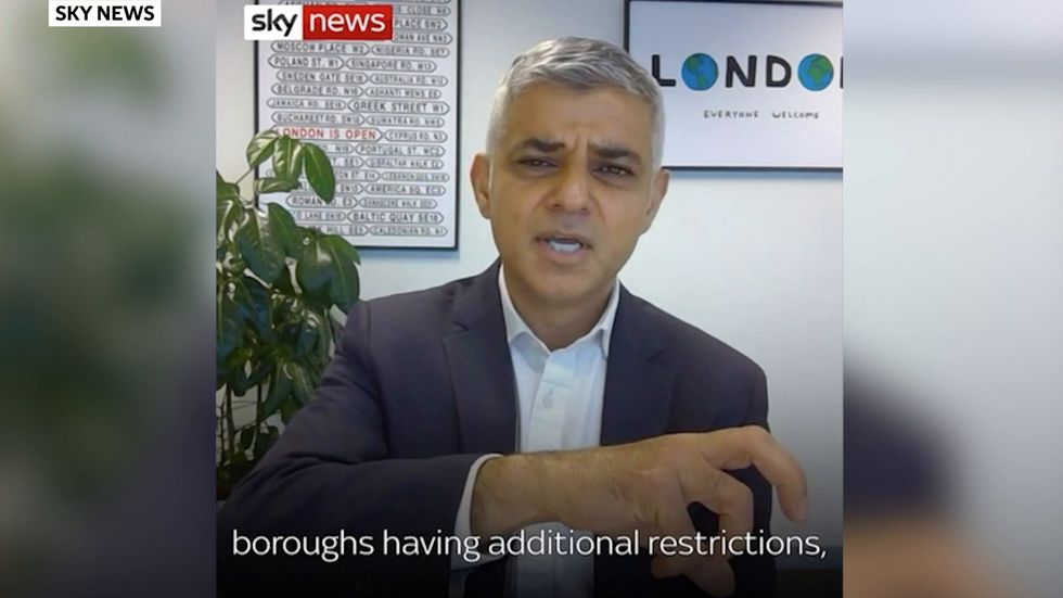 Tougher restrictions for London 'inevitable' in 'next few days', Sadiq Khan says