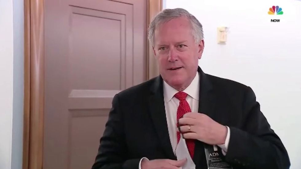 Trump chief of staff refuses to talk to reporters with mask on