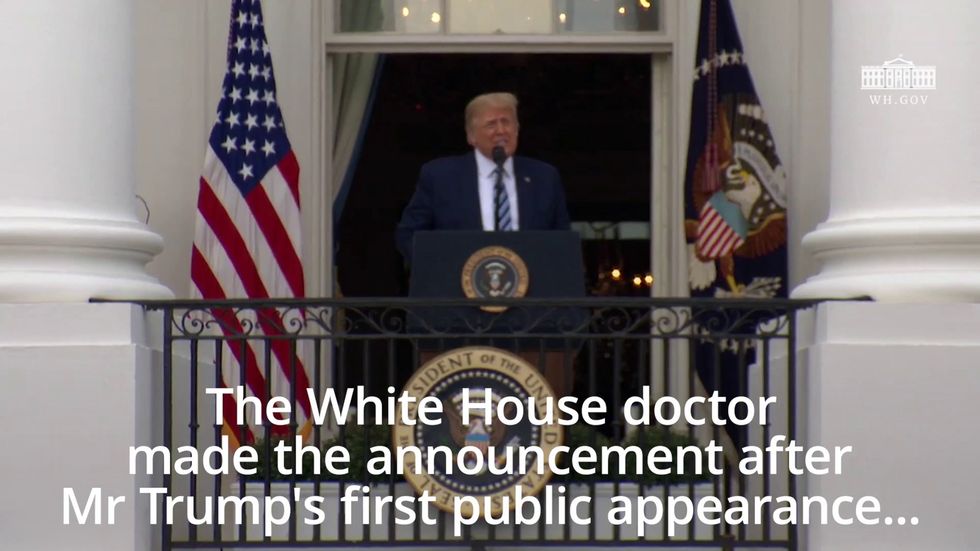 Donald Trump makes first public appearance since Covid hospital stay