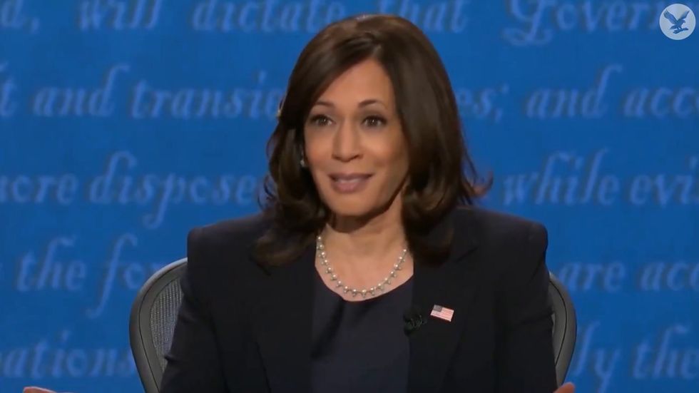 Harris calls out president as Pence avoids directly denying report: 'Who does Trump owe money to?'