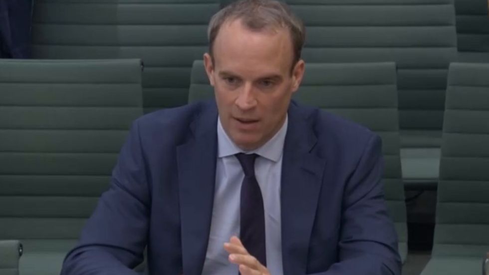 Dominic Raab hints UK could boycott 2022 Beijing winter Olympics