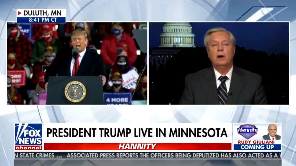 Lindsey Graham begs for cash live on air