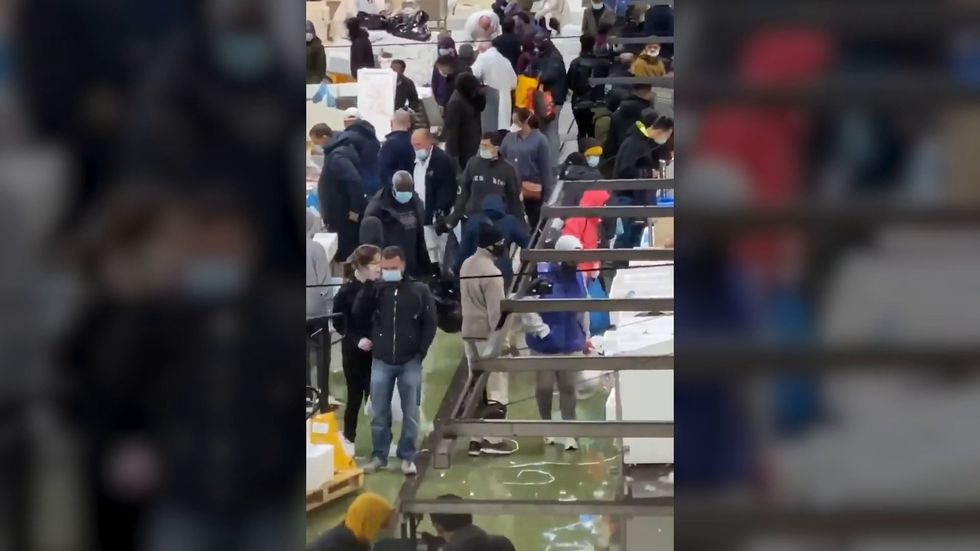 Shoppers flock to Billingsgate Fish Market in East London during the Covid-19 outbreak