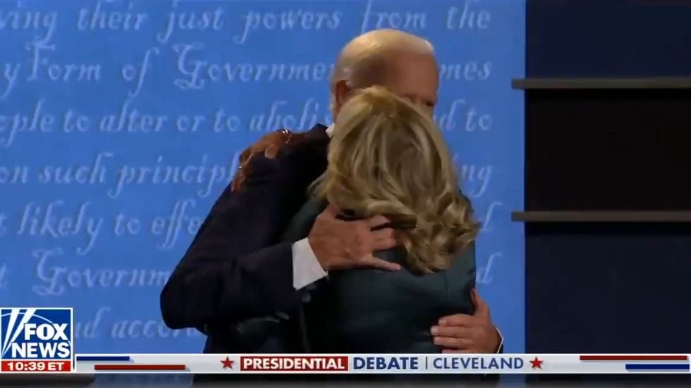 Melania Trump and Jill Biden greet their husbands very differently post-debate