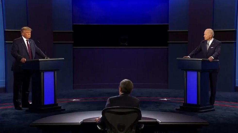 Trump clashes with moderator minutes into Biden debate: 'I guess I'm debating you now'