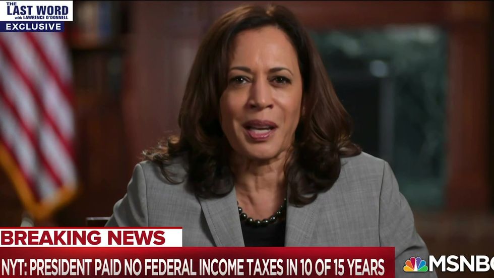Kamala Harris asks if Trump owes money to foreign governments