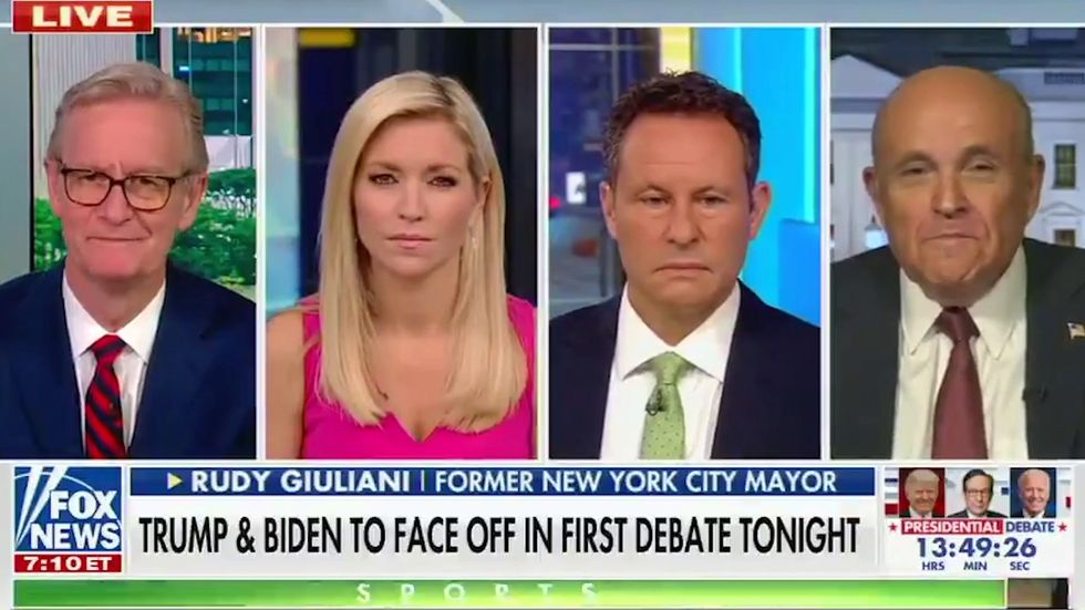 Rudy Giuliani leaves Fox hosts looking uncomfortable as he baselessly claims Biden has dementia hours before debate