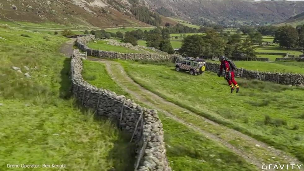 Paramedic jet suit trialled in Lake District