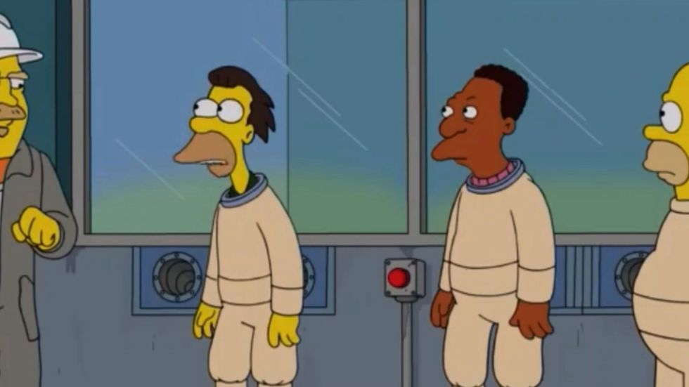 Alex Desert debuts as Carl Carlson on The Simpsons