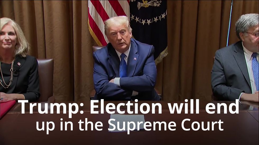 Trump says election will 'end up in the Supreme Court'