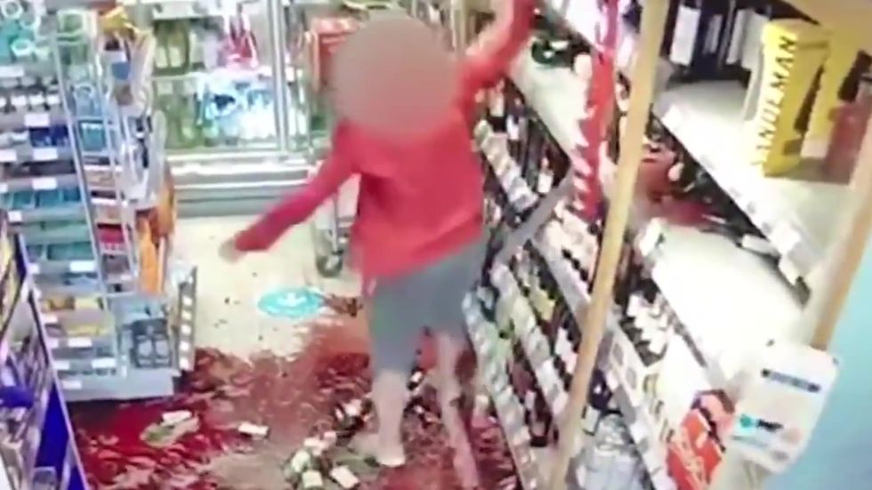 Woman smashes up shelves of wine in Co-op 'after being asked to follow Covid rules'
