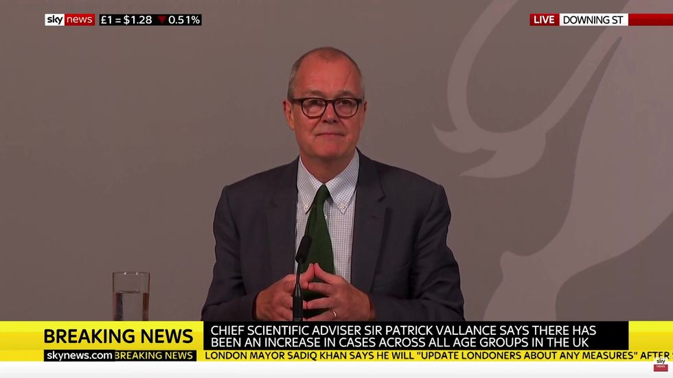 Coronavirus deaths will rise to hundreds a day if second wave continues, Vallance warns