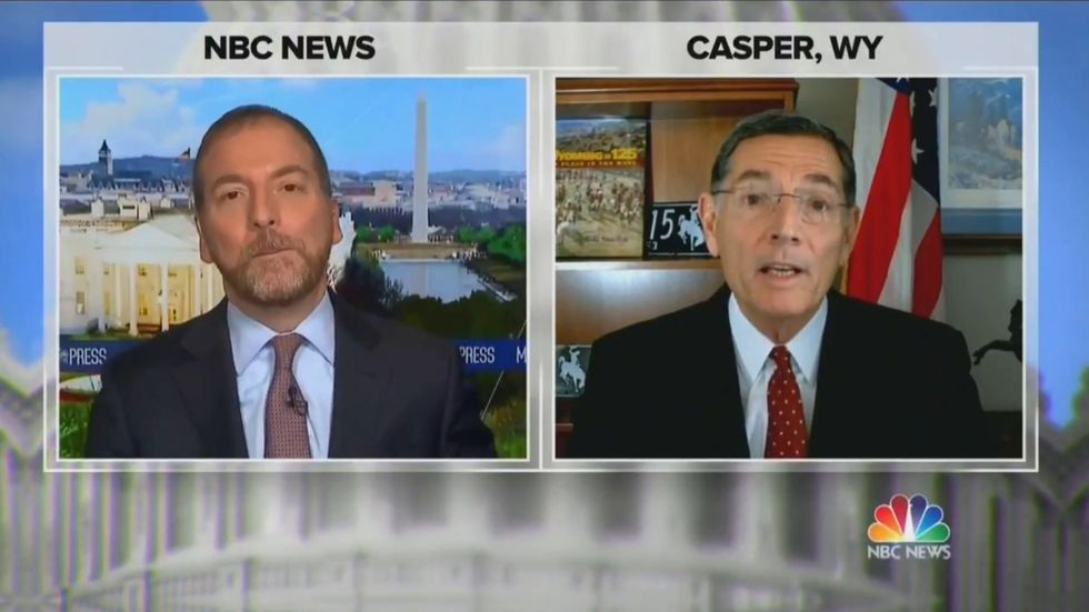 NBC journalist Chuck Todd responds to Rep. senator John Barrasso: 'There is no Biden rule!'