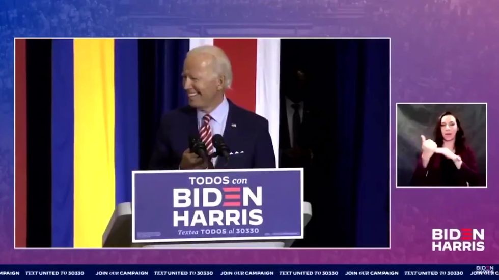 Joe Biden plays Despacito during speech