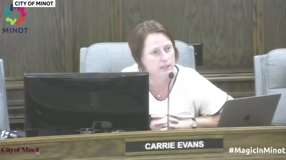 North Dakota council member Carrie Evans comes out in heated debate