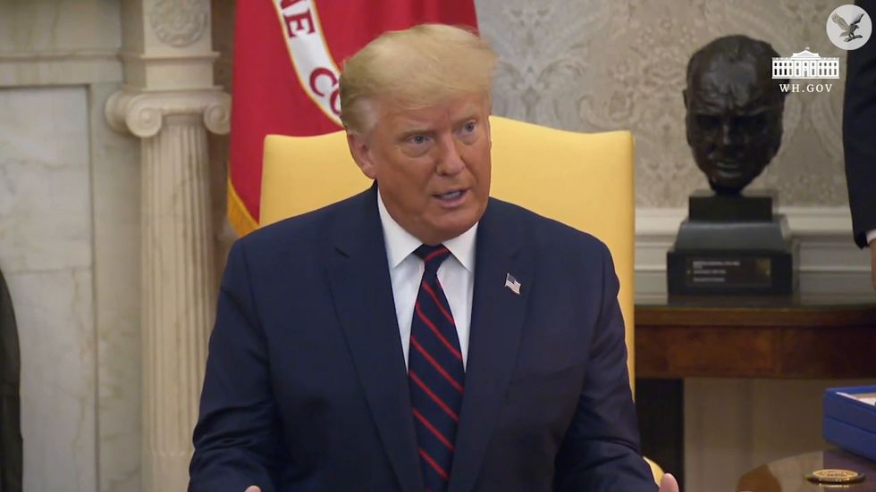 'Peace without blood all over the sand': Trump jokes about Netanyahu's love of war at peace accord signing