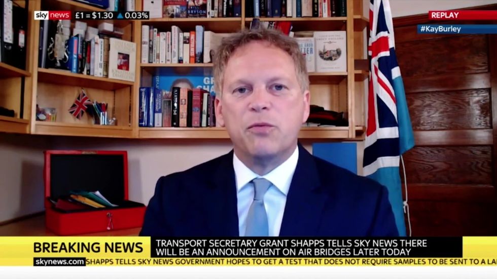 Grant Shapps implies no-go decision made on Portugal